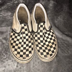 Black and white checkered shoes